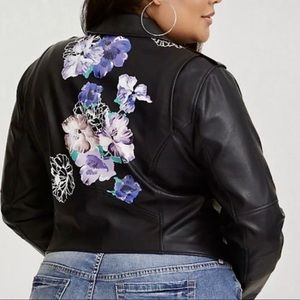 leather biker jacket size 18